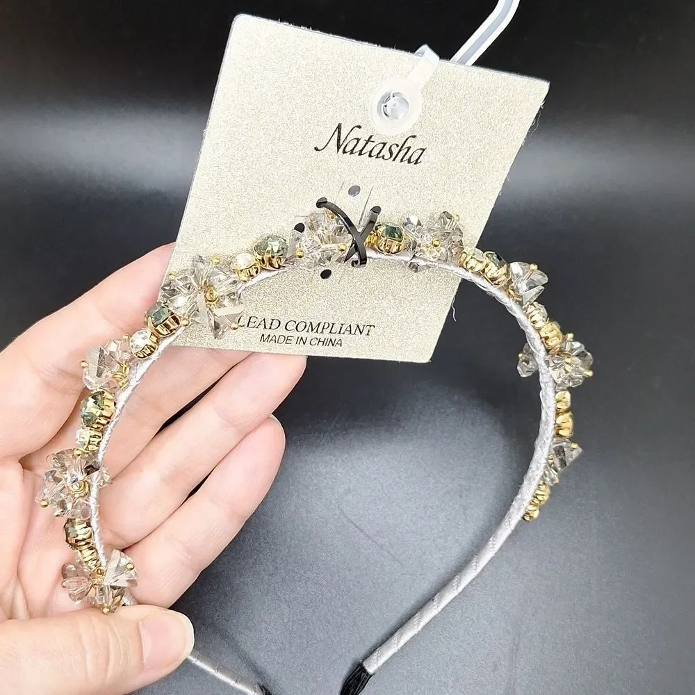 Bedazzled magpie headband crystal cluster crown